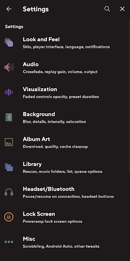 Captura de pantalla de Poweramp