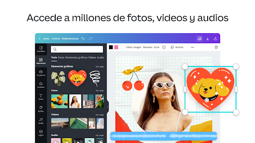 Captura de pantalla de Canva: Editor de Video y Fotos