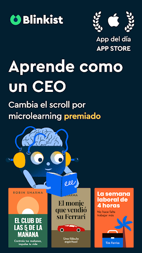 Captura de pantalla de Blinkist: Resúmenes de libros
