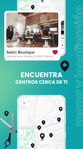 Captura de pantalla de Booksy para clientes