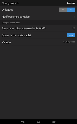 Captura de pantalla de Yahoo Tiempo