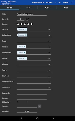 MobileSheets screenshot