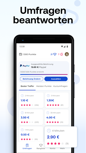 Prime Opinion Bezahlte Umfrage Screenshot