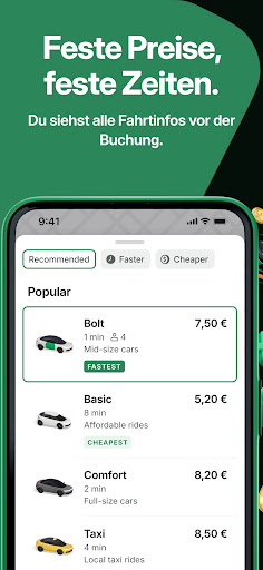 Bolt: Fahrten anfordern Screenshot