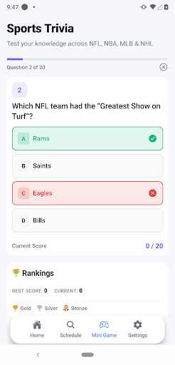 Live Scores : NFL NCAA NBA MLB screenshot