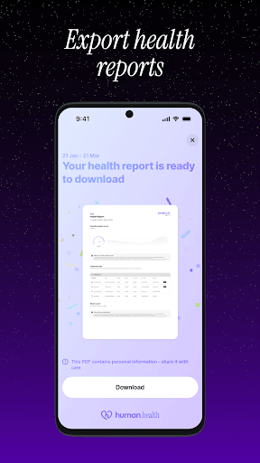 Human Health Tracker Screenshot