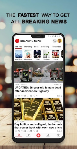 Captura de pantalla de US Breaking News: Local & News