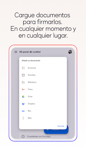Captura de pantalla de Docusign