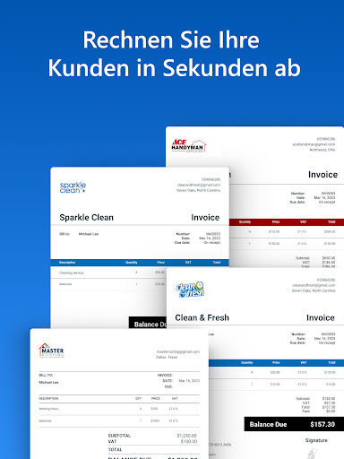 Rechnung schreiben Invoice Fly Screenshot