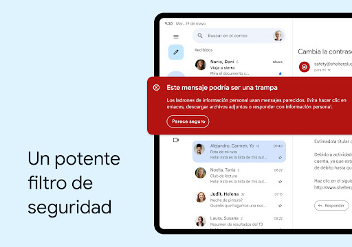 Captura de pantalla de Gmail