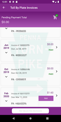 Captura de pantalla de PA Toll Pay