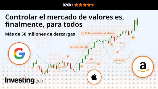 Captura de pantalla de Investing.com Bolsa de Valores