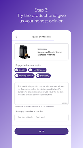 Influenster screenshot