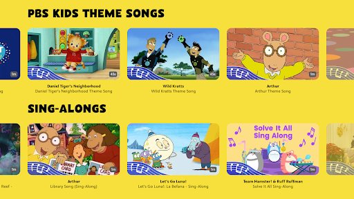 Captura de pantalla de PBS KIDS Video