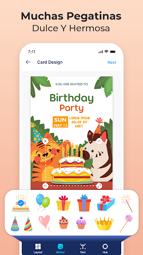 Captura de pantalla de Diseño tarjeta de invitación