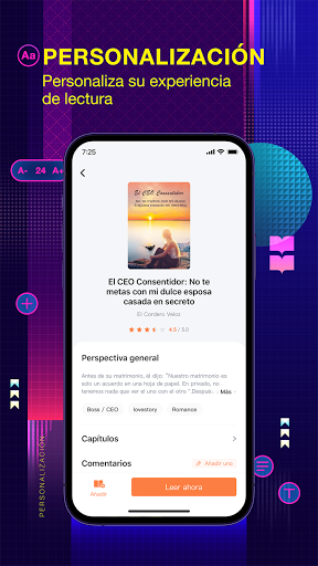 Captura de pantalla de Webfic - Fantástica lectura