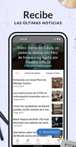 Captura de pantalla de Reverb - Equipos musicales