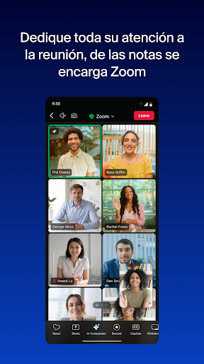 Captura de pantalla de Zoom Workplace
