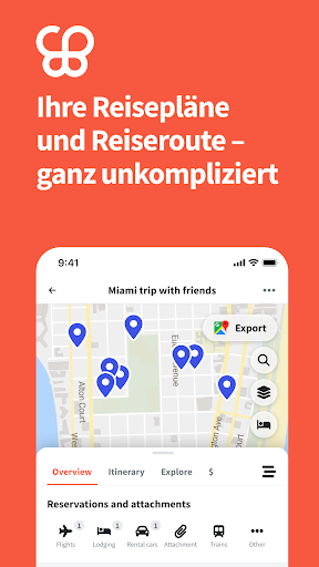 Wanderlog reisen routenplaner Screenshot