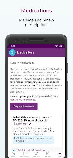 MyUPMC screenshot