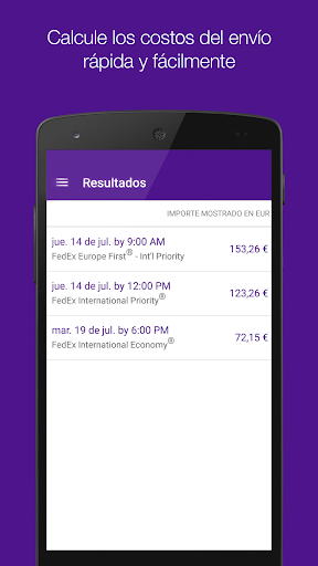 Captura de pantalla de FedEx Mobile
