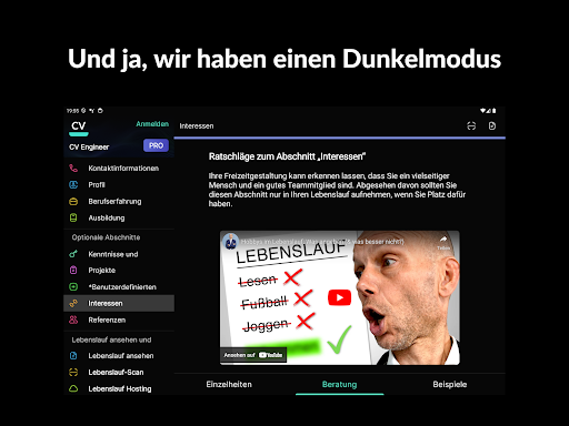Lebenslauf Erstellen - Resume Screenshot