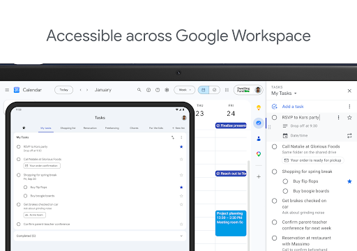 Captura de pantalla de Google Tasks