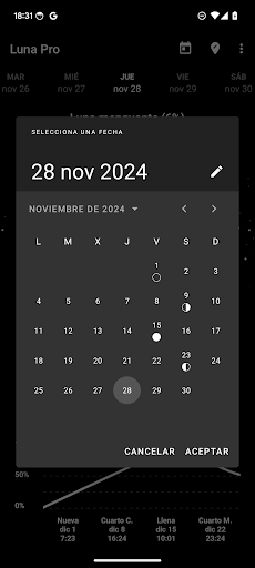 Captura de pantalla de Mi Fase Lunar Pro