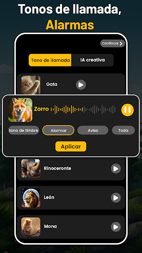 Captura de pantalla de Tonos de animales y pájaros