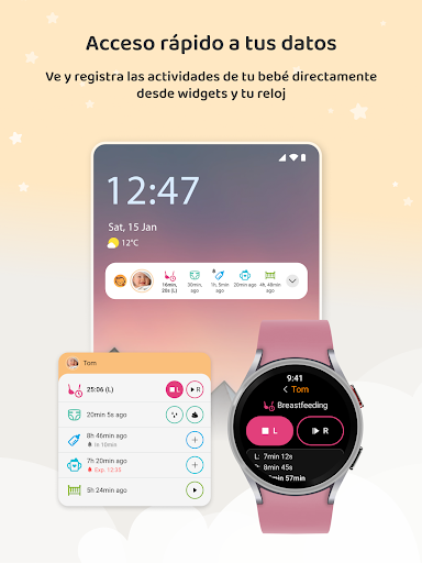 Captura de pantalla de Baby Daybook Lactancia materna