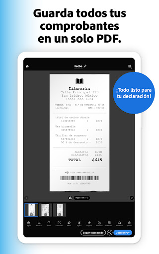 Captura de pantalla de Adobe Scan: escáner PDF con IA