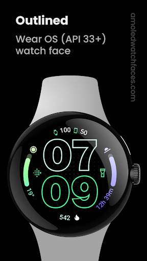 Captura de pantalla de Outlined Watch Face