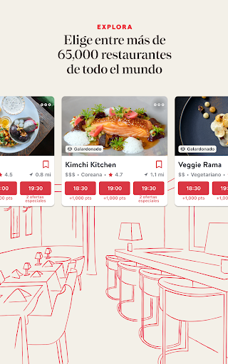 Captura de pantalla de OpenTable
