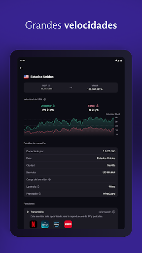 Captura de pantalla de Proton VPN: Rápida y segura