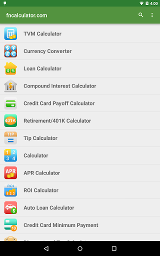 Captura de pantalla de Financial Calculators Pro