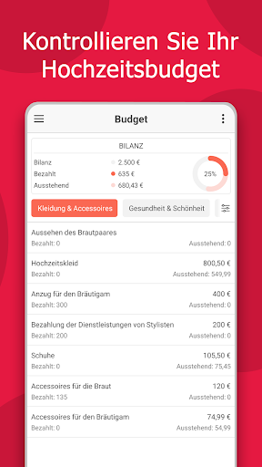 Hochzeitsplaner von MyWed Screenshot