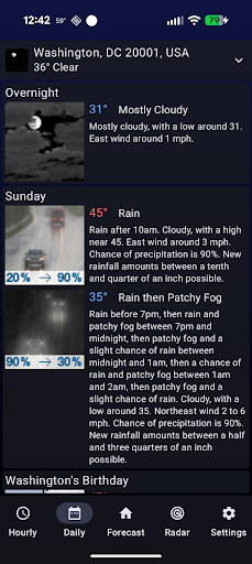 US Public Weather Screenshot