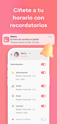 Captura de pantalla de Lactancia y Baby tracker Erby