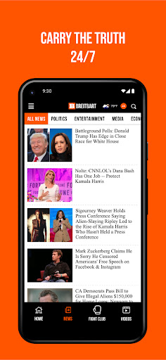 Captura de pantalla de Breitbart