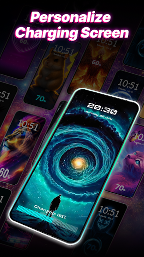 Captura de pantalla de 3D Battery Charging Animation