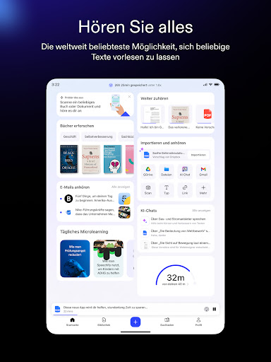 Speechify: KI-Vorlese-App Screenshot