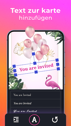 Einladungskarte zum Geburtstag Screenshot