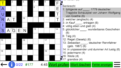 Deutsches Kreuzworträtsel Screenshot
