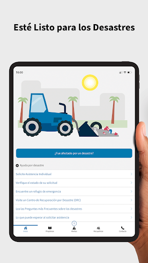 Captura de pantalla de FEMA
