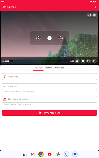 Captura de pantalla de Url Player +