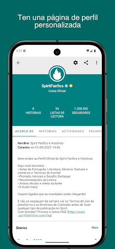 Captura de pantalla de Spirit Fanfics y Historias