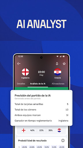 Captura de pantalla de Sofascore: Deportes en directo