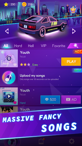 Captura de pantalla de coche carreras: juego música