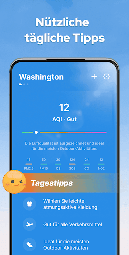 Wettervorhersage mit Radar Screenshot