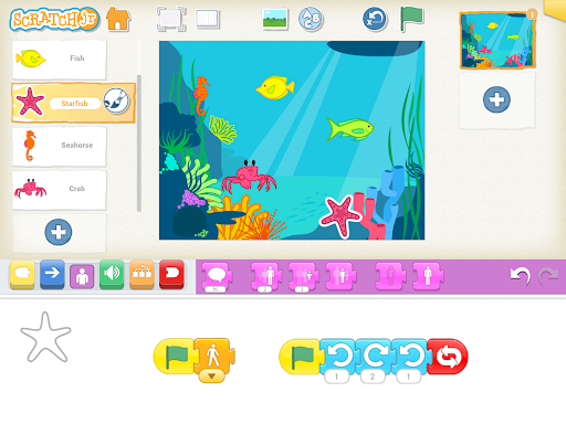 Captura de pantalla de ScratchJr
